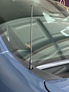 9" Black Stainless Antenna Mast Power Radio AM/FM for CHEVY SILVERADO 2006-2023