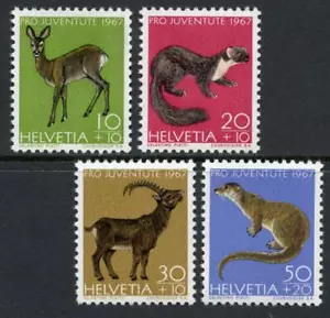 Switzerland: 1967 Wild Animals Semipostals (B370-B373) MNH - Picture 1 of 1