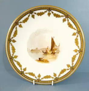 Antique MINTON Porcelain Landscape scene. Pedestal Cake Stand - Picture 1 of 17