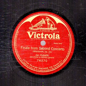 145ci. Jan Kubelik - Finale from Second Concrto (Weinawski) - Victor 74370 - Imagen 1 de 1
