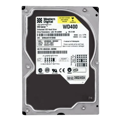 Wd Caviar 40gb 5.4k 2mb Ata 3.5'' Wd400ab - Image 1 of 3