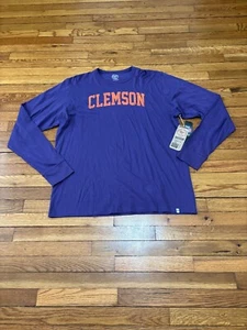 '47 Brand Mens Clemson Tigers Long Sleeve Shirt Size 2XL XXL Purple Cotton NWT - Picture 1 of 6
