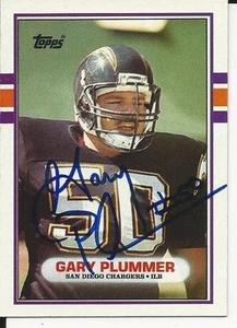 Autographed Gary Plummer San Diego Chargers 1989 Topps Football Card #305 - Picture 1 of 1