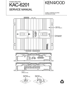 Service Manual Guide for Kenwood KAC-6201 - Picture 1 of 1