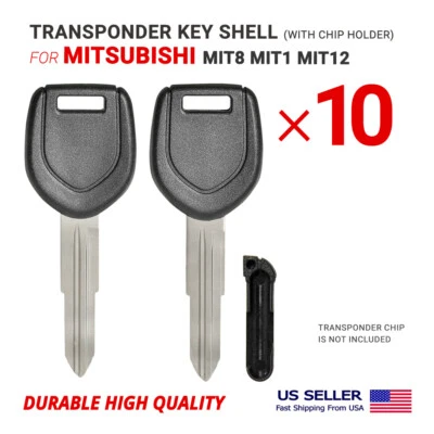 10X Carcasa de llave de transpondedor con hoja MIT8 MIT1 MIT12 para Mitsubishi  Foto 1 de 2