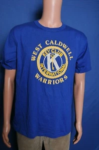 Vtg 80s 90s West Caldwell HS Lenoir NC Key Club International blue t shirt L - Picture 1 of 4