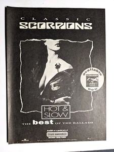SCORPIONS/1991 HOT & SLOW THE BEST OF BALADS LP/ANUNCIO IMPRESO DE REVISTA DE ÁLBUM - Imagen 1 de 1