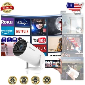 130'' Big Screen Mini Projector with 5.0 Bluetooth & Whisper-Quiet Performance - Picture 1 of 10