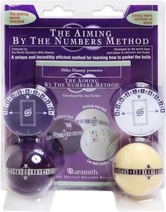 Genuine Training by the Numbers Learning/Aiming Pool/Billiards Ball Set - Picture 1 of 6