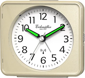 Eichmüller Funkwecker Gold mit Licht, Alarm, Schlummer und Leuchtzeiger - Bild 1 von 3