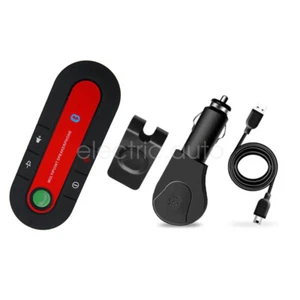 Wireless Bluetooth Speaker Hands-Free Car Kit Speakerphone Visor Clip Receiver - Picture 1 of 18