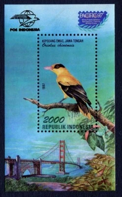 Indonesia Bloque 1997 Exposición de Sellos Pacífico 97 EE. UU. MNH aVF/XF A329 Foto 1 de 4