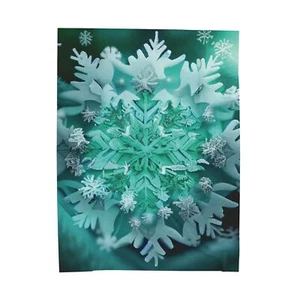 Winter Blanket| Cozy Winter Blanket| Winter Throw| Snowflake Blanket - Picture 1 of 25