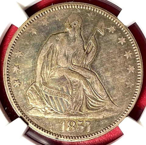 NGC AU 1857 SEATED LIBERTY HALF Cover