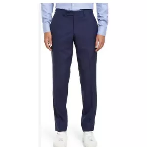 Pantalón liso Ted Baker de lujo azul marino talla 32 nuevo con etiquetas - Imagen 1 de 6
