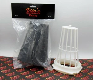1987-2006 Yamaha Banshee OEM factory AIR filter CAGE GUIDE w/ New Vito's filter - Picture 1 of 3