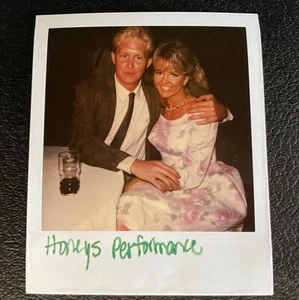 Pretty Cute Blonde Woman Polaroid Wardrobe Original Photo Handsome Man Table - Picture 1 of 4