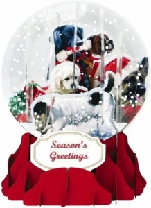 Up With Paper 3D Christmas Dogs,Snow Globes - Picture 1 of 1