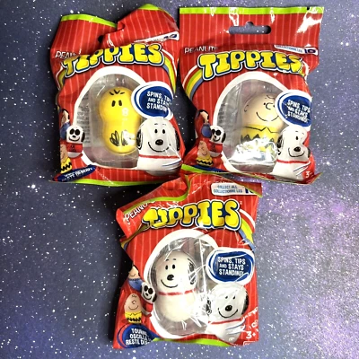 Peanuts Tippies - Lote de 3 - CHARLIE BROWN, SNOOPY & WOODSTOCK Foto 1 de 4