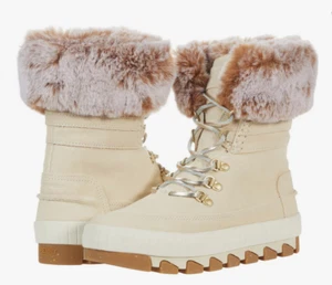 NEW Sperry Women's Torrent Waterproof Winter Lace Up Snow Boot Ivory Size 6.5 US - Picture 1 of 10
