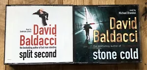 David Baldacci CD Audio Books X 2 Split Second & Stone Cold - Picture 1 of 3