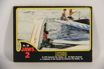 Jaws 2 - 1978 Trading Card #28 Capsized FR-ENG Canada O-Pee-Chee L016536 - Image 1 of 2