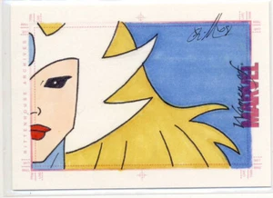 2008 Women of Marvel Sketch Card O'Neill Snowbird landscape - Picture 1 of 1