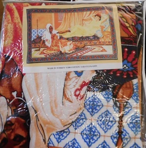 Wall Hang Tapestry - Sarayli Kadin Ottoman Turkish Arab Woman Baby 54" x 35" - Picture 1 of 1