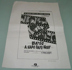 A HARD DAY'S NIGHT original 18" x 12" Filmplakat Lobby Card THE BEATLES R-1982 - Bild 1 von 1