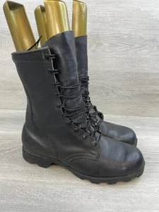 Ro-Search PH 9-89 Herren Stiefel Combat Militär Armee Vintage Y2K Leder 10W Schwarz - Bild 1 von 12