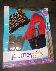 Accessori Moda Journey Ragazze Adatto 18" Bambola Stampa Leapord Cappello Set 4 Pezzi - Foto 1 di 2