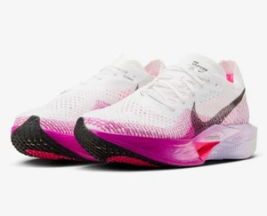 Nike Women's ZoomX VaporFly Next% 3 'White Vivid Purple' 12W / 10.5M DV4130-104 - Picture 1 of 8