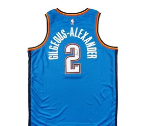 Shai Gilgeous-Alexander Autographed OKC Thunder Blue Nike Swingman Jersey COA - Picture 1 of 1