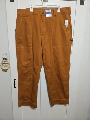 Old Navy Utility Pants Womens Sz 18 41x29 Straight Leg High Rise Rust Color New - Image 1 of 4