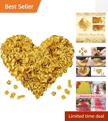 Elegantes 2000 piezas pétalos de rosa de seda dorada - ideales para San Valentín y aniversarios Foto 1 de 4