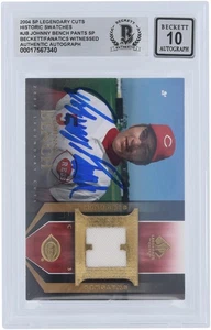Johnny Bench Reds Signed 2004 Upper Deck SP Legendary Cuts #HS-JB BAS 10 Card - Picture 1 of 4