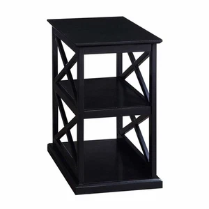Convenience Concepts Coventry 14 in. W Black Rectangle Wood Chairside End Table - Picture 1 of 6