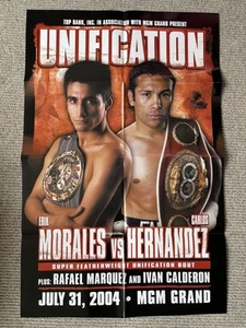 ERIK MORALES vs CARLOS HERNANDEZ : Top Rank Fight Poster - Great Condition - Picture 1 of 5