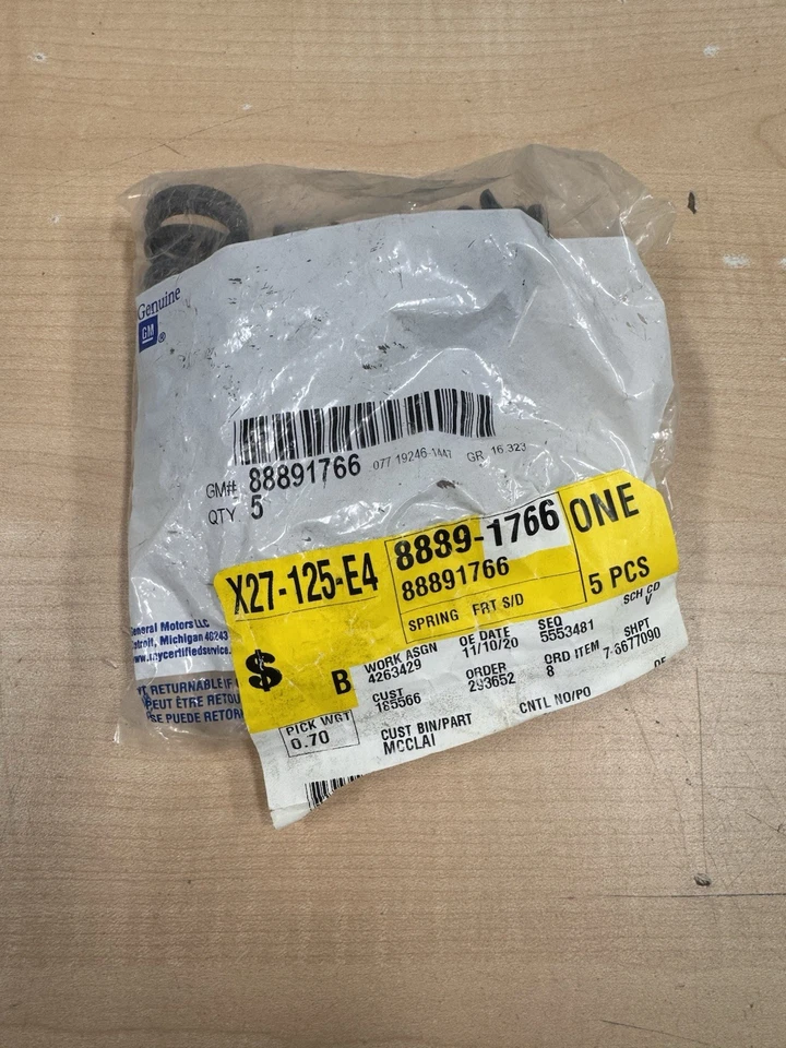 OEM GM 88891766 MUELLE DE PUERTA PARA CHEVY GMC SONOMA BLAZER JIMMY JUEGO DE 4 Foto 1 de 3