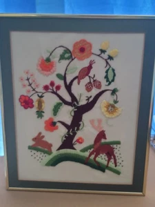 Nadelspitze Kunstwerk Kreuzstich Vintage Waldszene (3290HBBC) - Bild 1 von 13