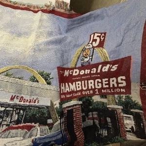 Vintage McDonalds Restaurant Werbung Decke Wandteppich Überwurf Northwest Co - Bild 1 von 13