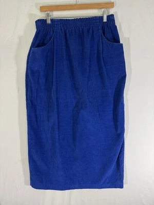 Maxi falda vintage Levis Sportswear azul pana talla 14 abertura trasera clásica años 80 Foto 1 de 4