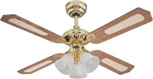 Westinghouse 105cm Princess Trio Ceiling Fan with Light, Oak/Rattan Blades - Picture 1 of 9