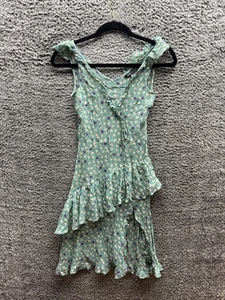 Marc Jacobs Bedrucktes Midikleid Seide Rüschen Ärmellos Mehrfarbig Damen Größe M - Bild 1 von 12