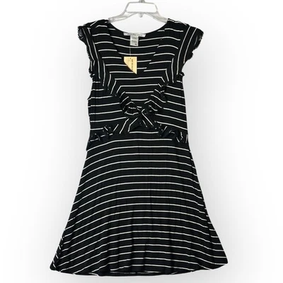 American Rag Midi Tank Dress XL Cap Sleeve Striped Stretch V-neck  NWT New - Image 1 of 4