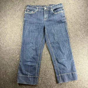 Tommy Hilfiger Damen Blue Wash Capri Jeans Gr. 10 Wide Leg Cropped Denim - Bild 1 von 8