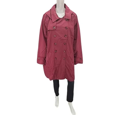 Gabardina Joan Rivers Resistente al Agua con Cinturón Capucha Extraíble 28W Talla Grande 3X Foto 1 de 4