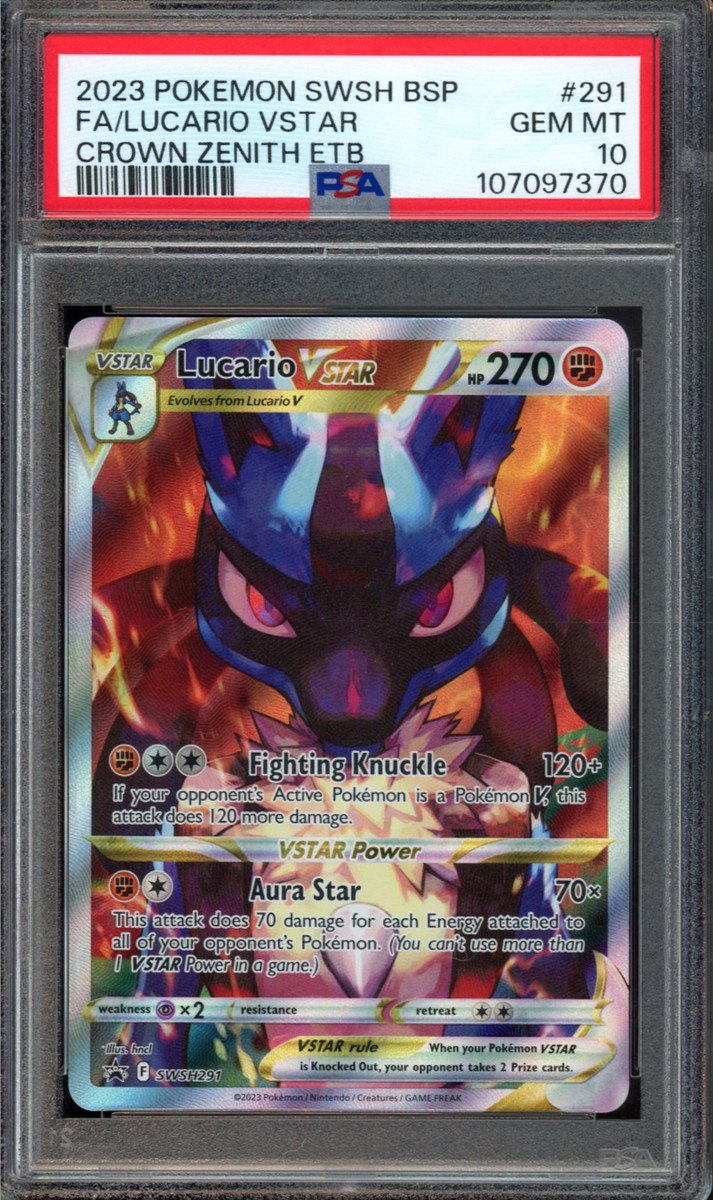 Pokémon TCG Grade 10 Lucario Individual Collectible Card Pokémon TCG Grade 10 Lucario Individual Collectible Card