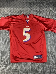 Baltimore Ravens Jersey Mens 48 Red NFL Football Joe Flacco #5 Stitched Reebok - Picture 1 of 12