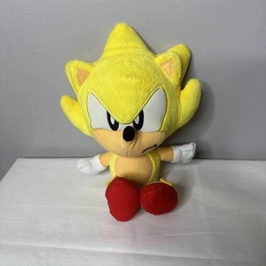 SEGA Tomy Sonic The Hedgehog Classic Super Sonic 11” Plush Yellow Clean - Picture 1 of 4